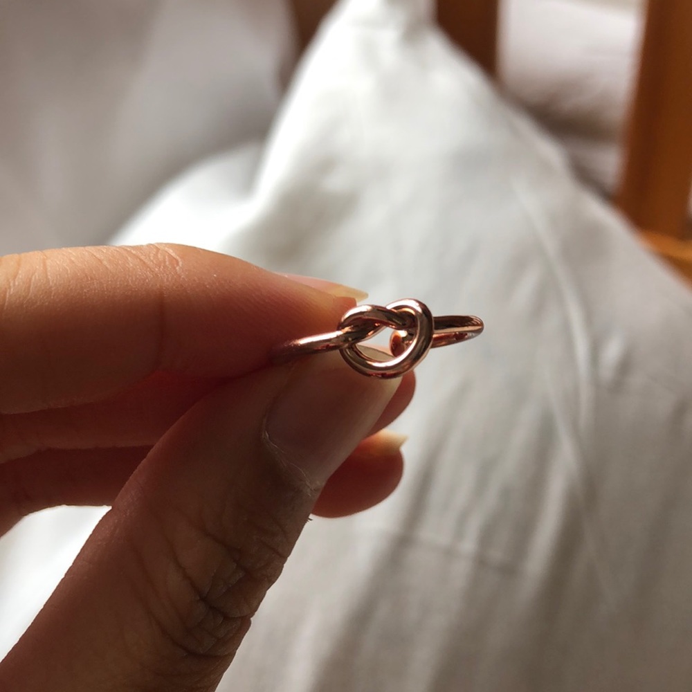 Rose gold knot ring